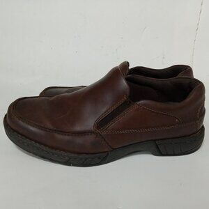 Rockport Shoes Mens Size 9W Brown Slip On Leather Loafers Comfort 501838